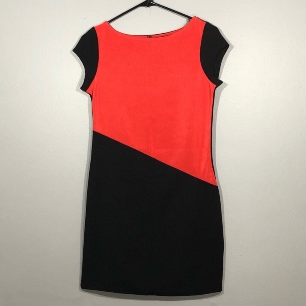 Stretchy Color Block Sheath Mini Dress